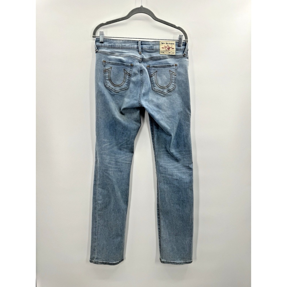 True Religion World Tour Billie Mid Ride Straight 29 x32 Light Wash Urban Street